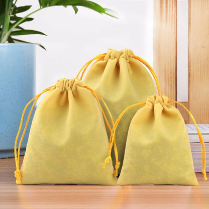 Drawstring Flannel Bag - COZYMAZE